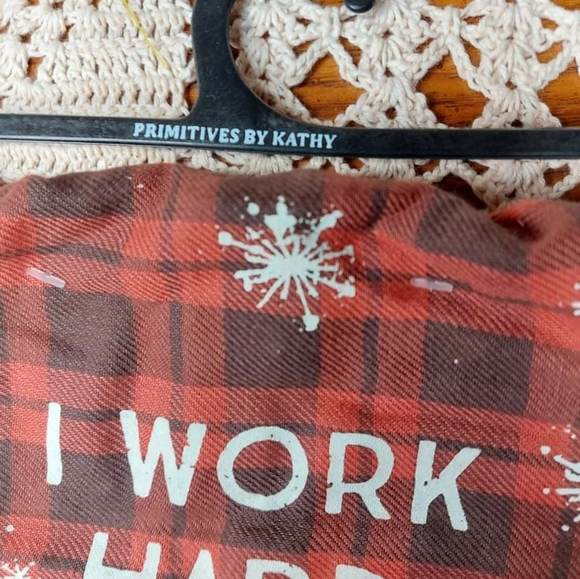 I work hard so my cat can have a better Christmas plaid dish towel new holiday - Picture 4 of 4